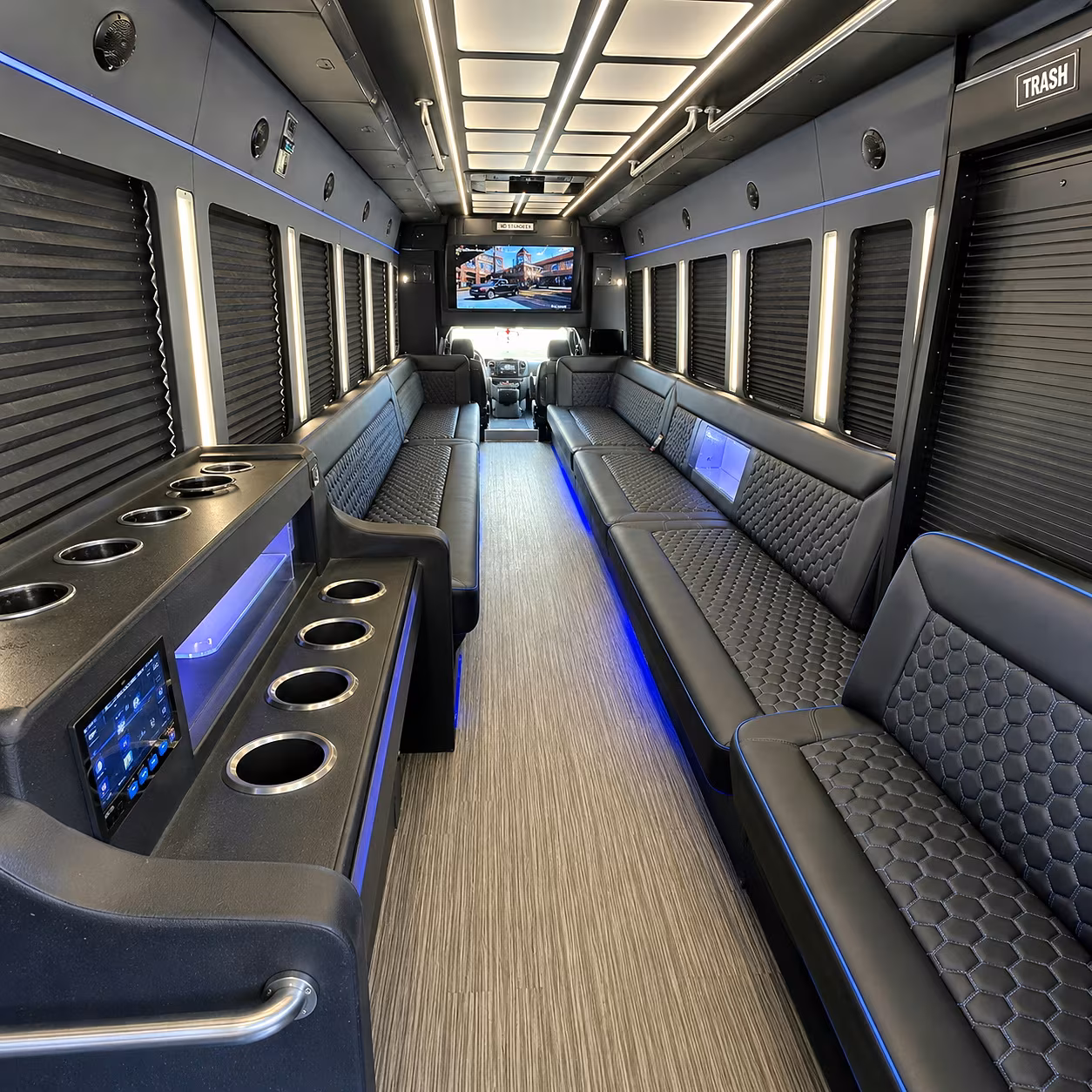 corpus christi party bus rental interior